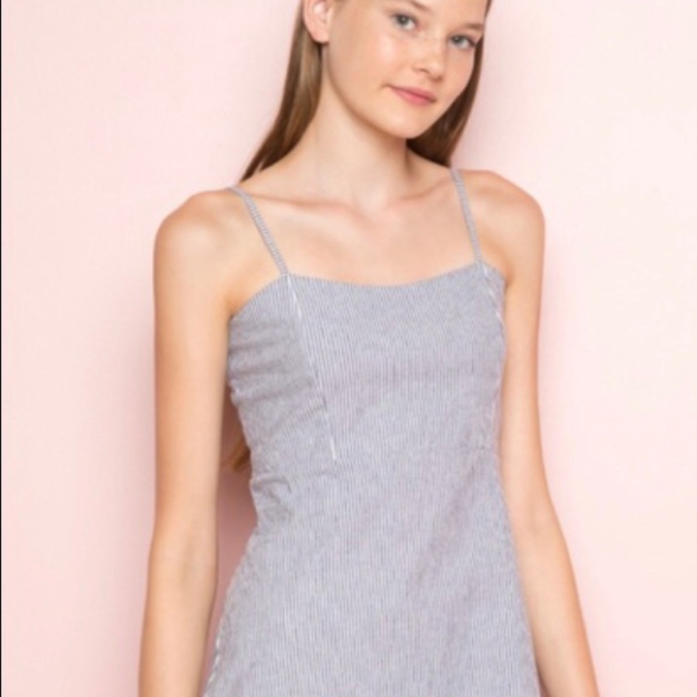 Brandy Melville: blue and white striped mini dress